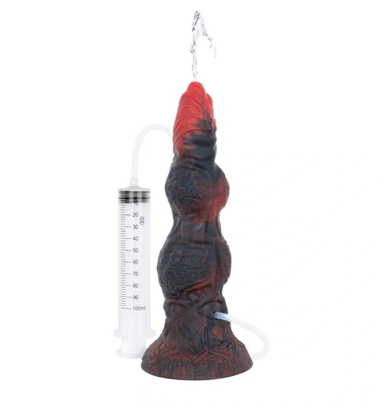 Dildo Mythical Mates The Marhborn Squirting Reptile, Silicon, Rosu/Negru, 24 cm, Nr. 1, Erotic24.ro