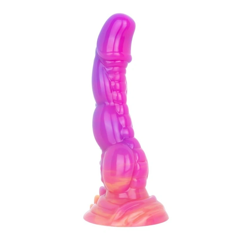 Dildo Mythical Mates Blazetail Dragon cu Ventuza, Silicon, Mov Neon, 25.5 cm, Nr. 2, Erotic24.ro