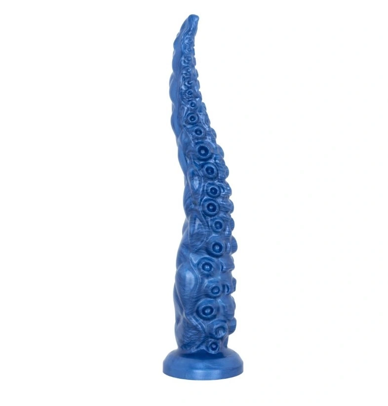 Dildo Mythical Mates Kraken's Grasp Tentacle cu Ventuza, Silicon, Albastru, 32.6 cm, #1, Erotic24.ro