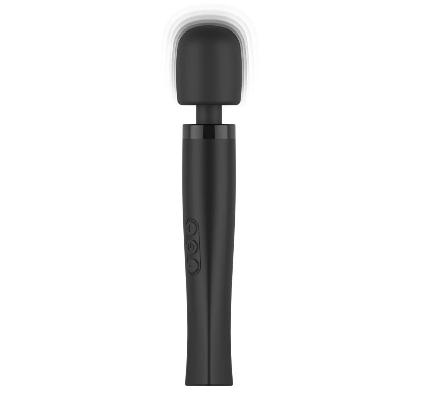 Vibrator MyMagicWand Large, 7 Moduri Vibratii, 6 Intensitati de Viteza, Silicon, ABS, USB, Negru, 32.7 cm, #1, Erotic24.ro