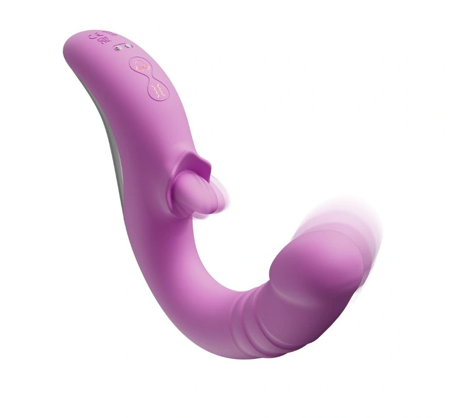 Vibrator Zumi, 9 Moduri Impingere si Vibratii, 10 Moduri Licking, Silicon, USB Magnetic, Mov, 19.9 cm, #1, Erotic24.ro