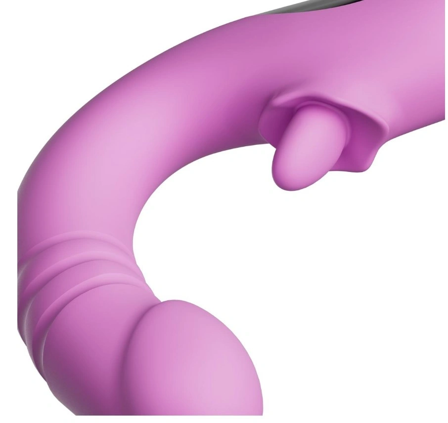 Vibrator Zumi, 9 Moduri Impingere si Vibratii, 10 Moduri Licking, Silicon, USB Magnetic, Mov, 19.9 cm, #5, Erotic24.ro
