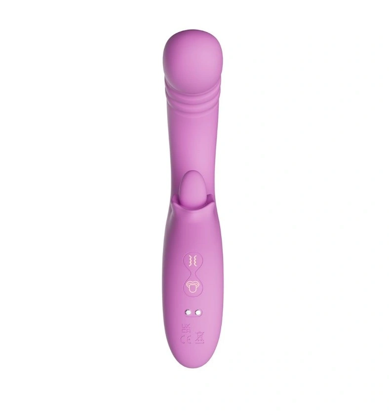 Vibrator Zumi, 9 Moduri Impingere si Vibratii, 10 Moduri Licking, Silicon, USB Magnetic, Mov, 19.9 cm, #4, Erotic24.ro