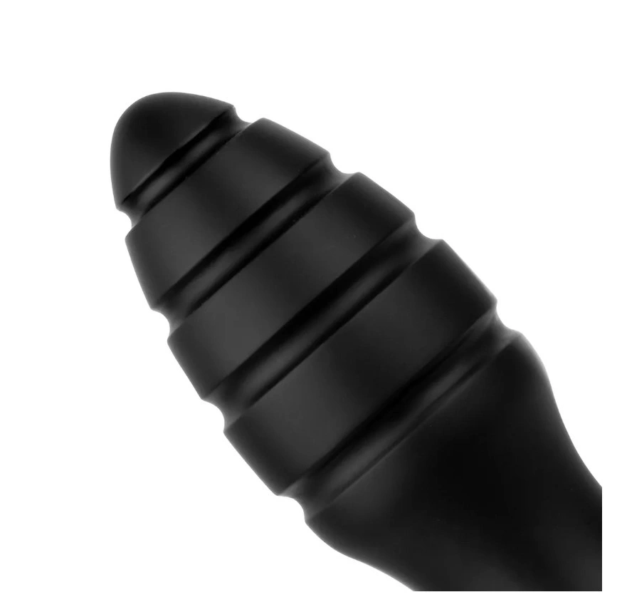 Dop Anal BUTTR Aftershock Huge Explosive, PVC, Negru, 23 cm, #3, Erotic24.ro