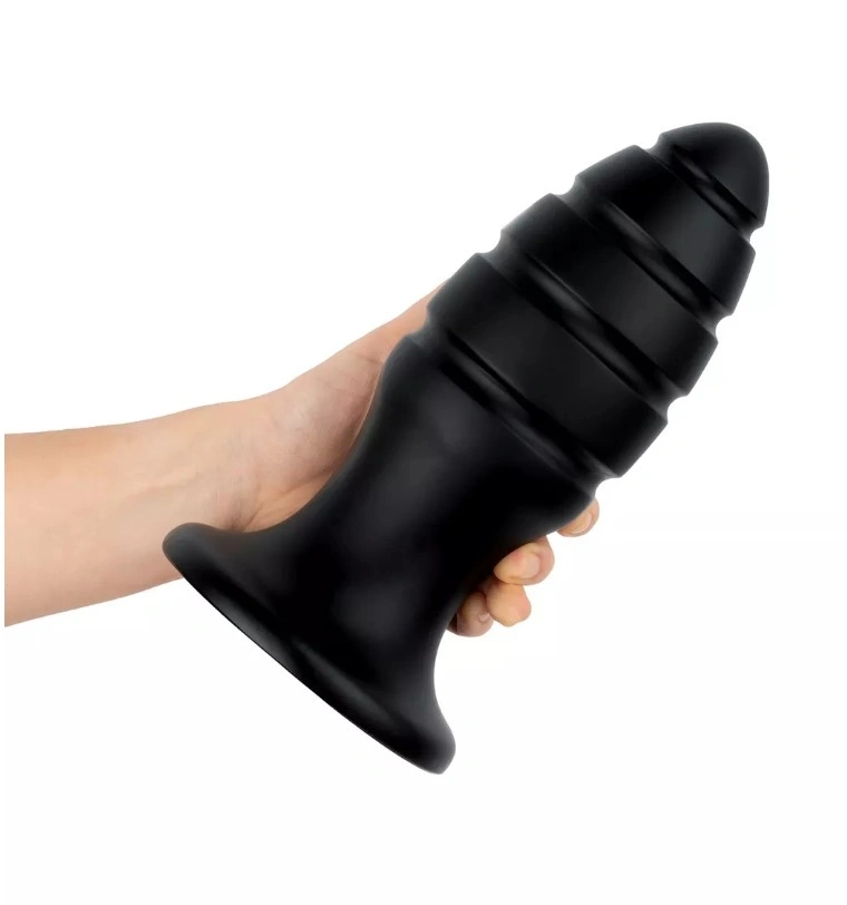 Dop Anal BUTTR Aftershock Huge Explosive, PVC, Negru, 23 cm, #2, Erotic24.ro