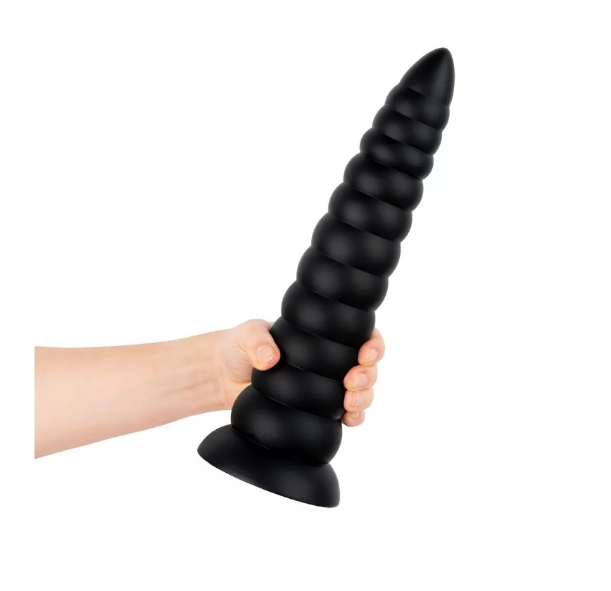 Dop Anal BUTTR Caterpiller, PVC, Negru, 29 cm, #2, Erotic24.ro