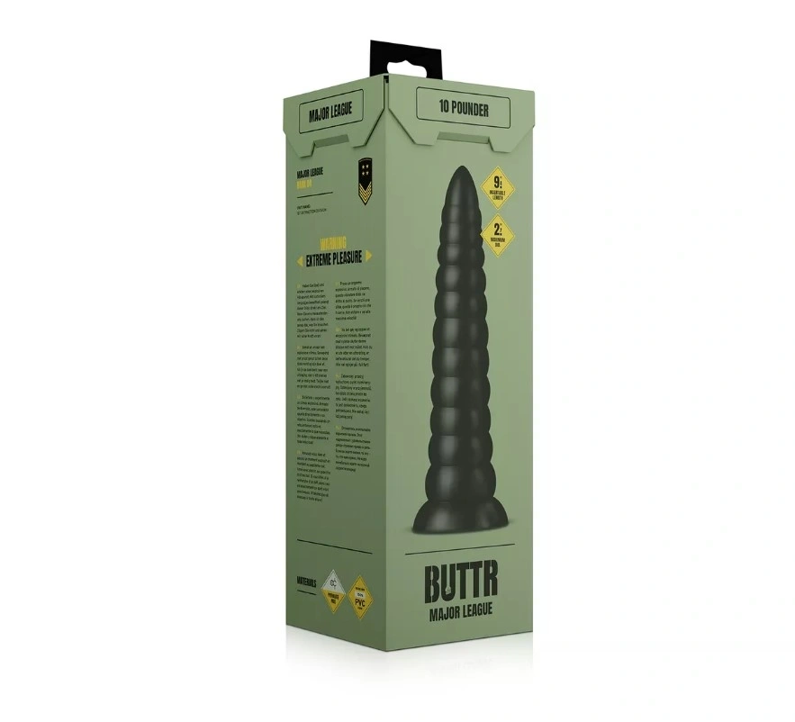 Dop Anal BUTTR Caterpiller, PVC, Negru, 29 cm, #4, Erotic24.ro