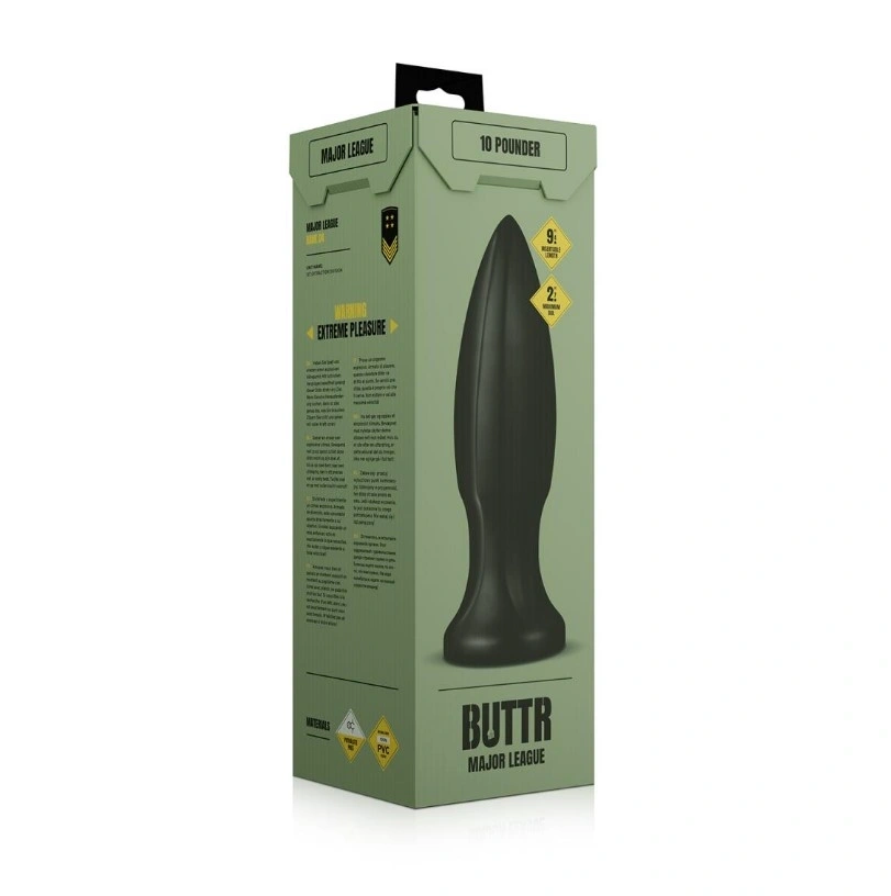 Dildo Anal BUTTR Major League, PVC, Negru, 29 cm, #4, Erotic24.ro