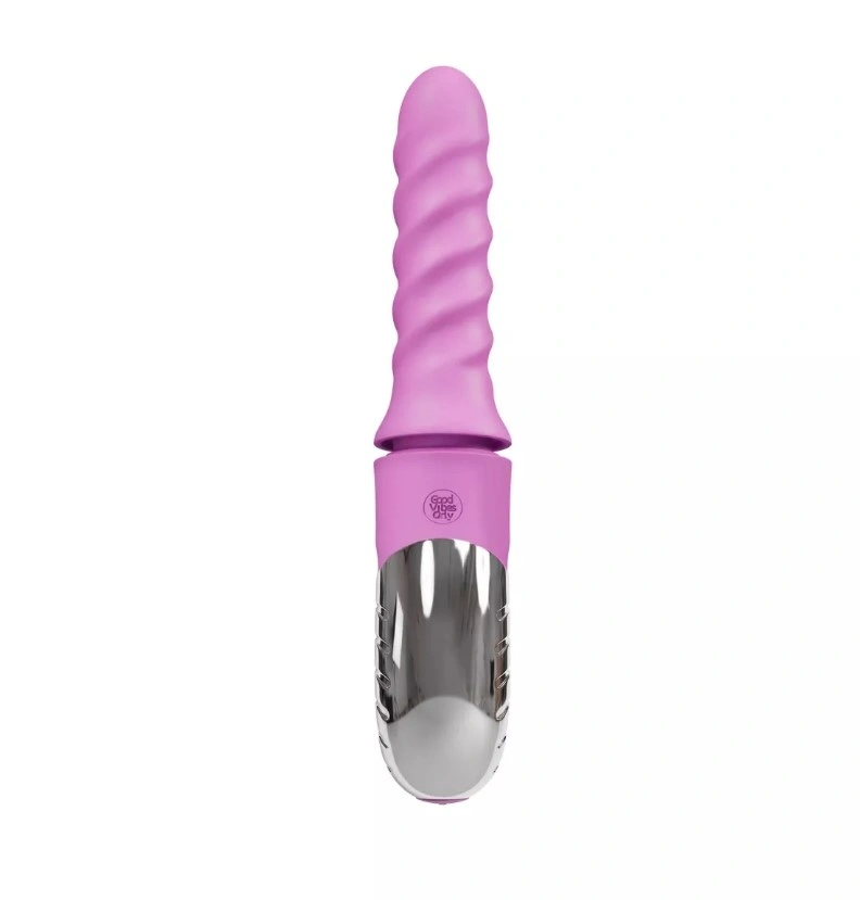Vibrator Iepuras Mila, Vibratii, Rotatii, Impingere, Silicon, USB, Mov, 25.7 cm, #3, Erotic24.ro