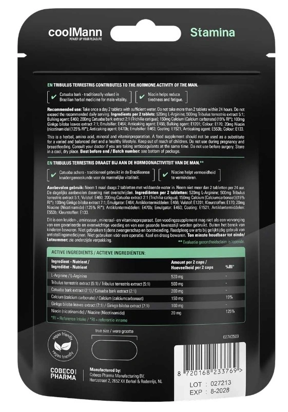 60 Capsule pentru Energie Crescuta Stamina CoolMann, #2, Erotic24.ro