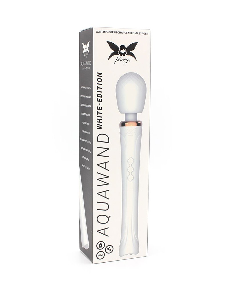 Vibrator Masaj Pixey Aquawand White Edition Strong Vibrations, #9, Erotic24.ro