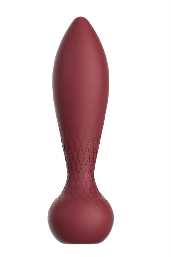Dop Anal Romy Romance Remote Control 10 Moduri Vibratii Silicon USB Rosu 8.4 cm, Nr. 3, Erotic24.ro