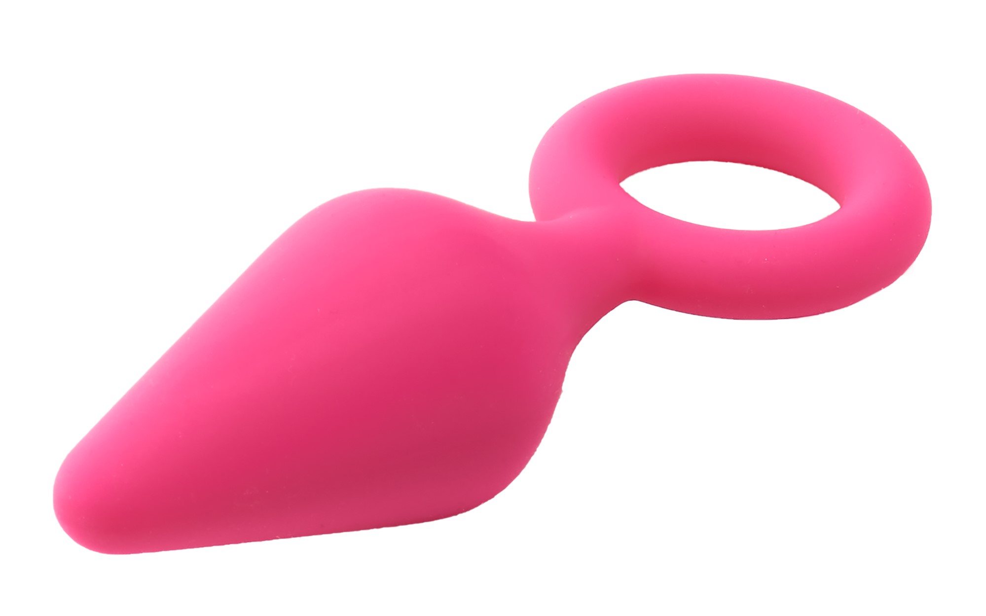 Dop Anal Pull Plug Small, Silicon, Roz, 8.5 cm, #4, Erotic24.ro