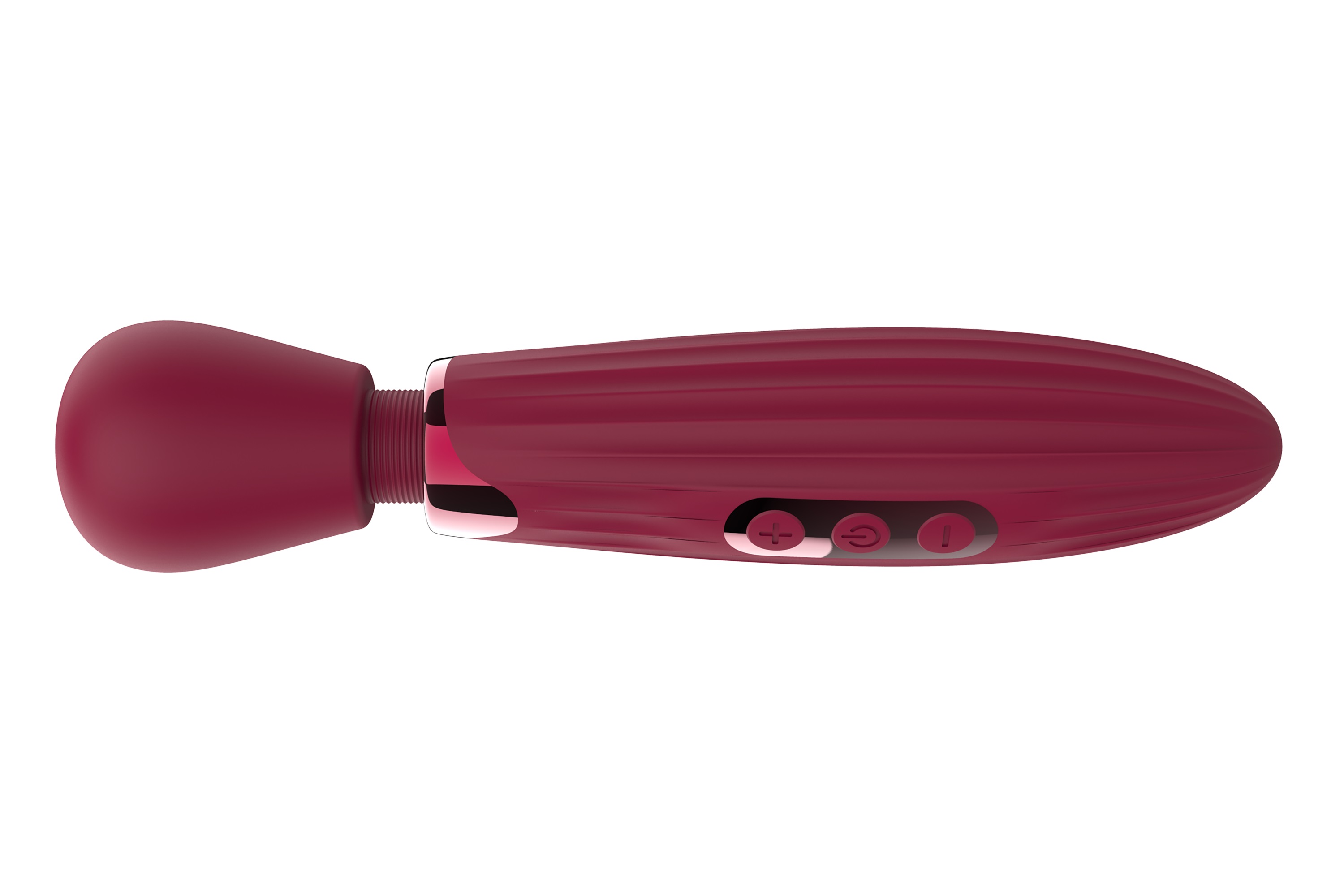 Vibrator Wand Glam, 8 Moduri Vibratii, Silicon, USB, Rosu Inchis, 20.5 cm, #2, Erotic24.ro