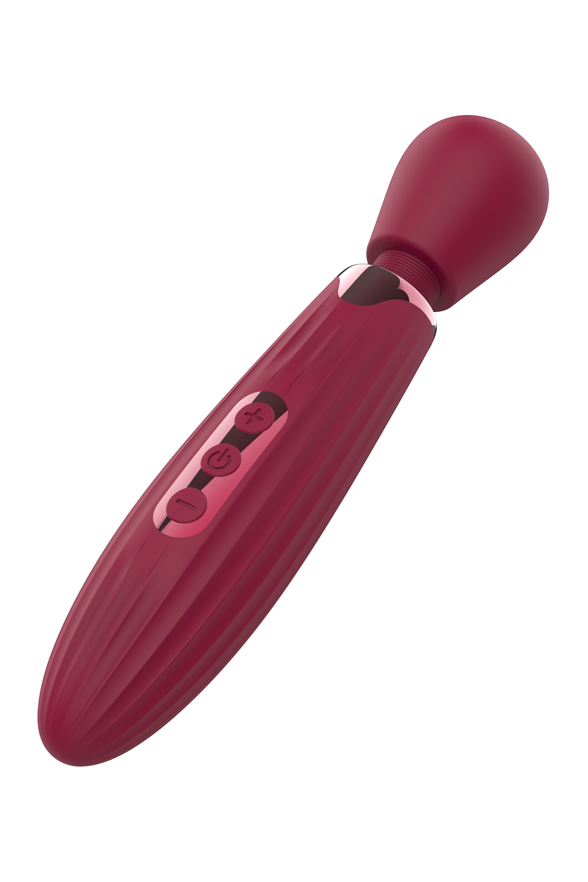 Vibrator Wand Glam, 8 Moduri Vibratii, Silicon, USB, Rosu Inchis, 20.5 cm, #5, Erotic24.ro