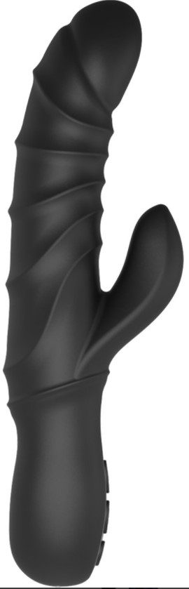 Vibrator Rabbit Triton 10 Moduri Vibratii Silicon Lichid USB Negru 23 cm Midnight Magic, Nr. 2, Erotic24.ro