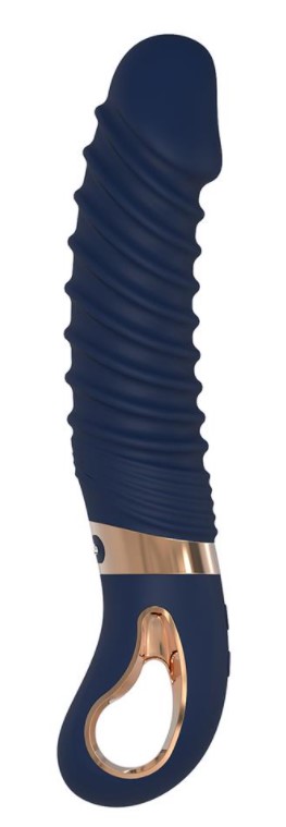 Vibrator Nereos 10 Moduri Vibratii Functie Incalzire Silicon Lichid USB Albastru 23 cm Goddess Collection, #2, Erotic24.ro