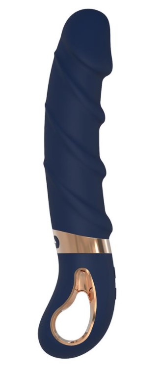 Vibrator Belenos 10 Moduri Vibratii Functie Incalzire Silicon Lichid USB Albastru 23 cm Goddess Collection, #2, Erotic24.ro