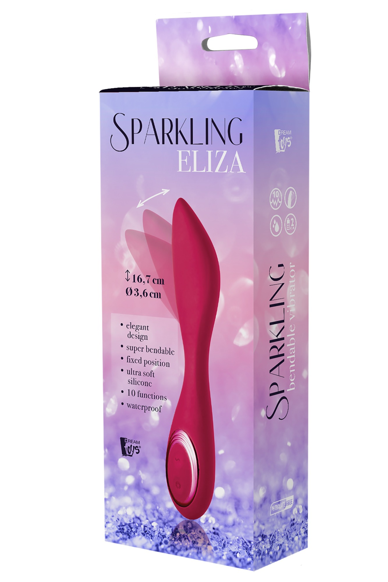Vibrator Bendable Eliza 10 Moduri Vibratii Silicon USB Fuchsia 16.7 cm, Nr. 2, Erotic24.ro