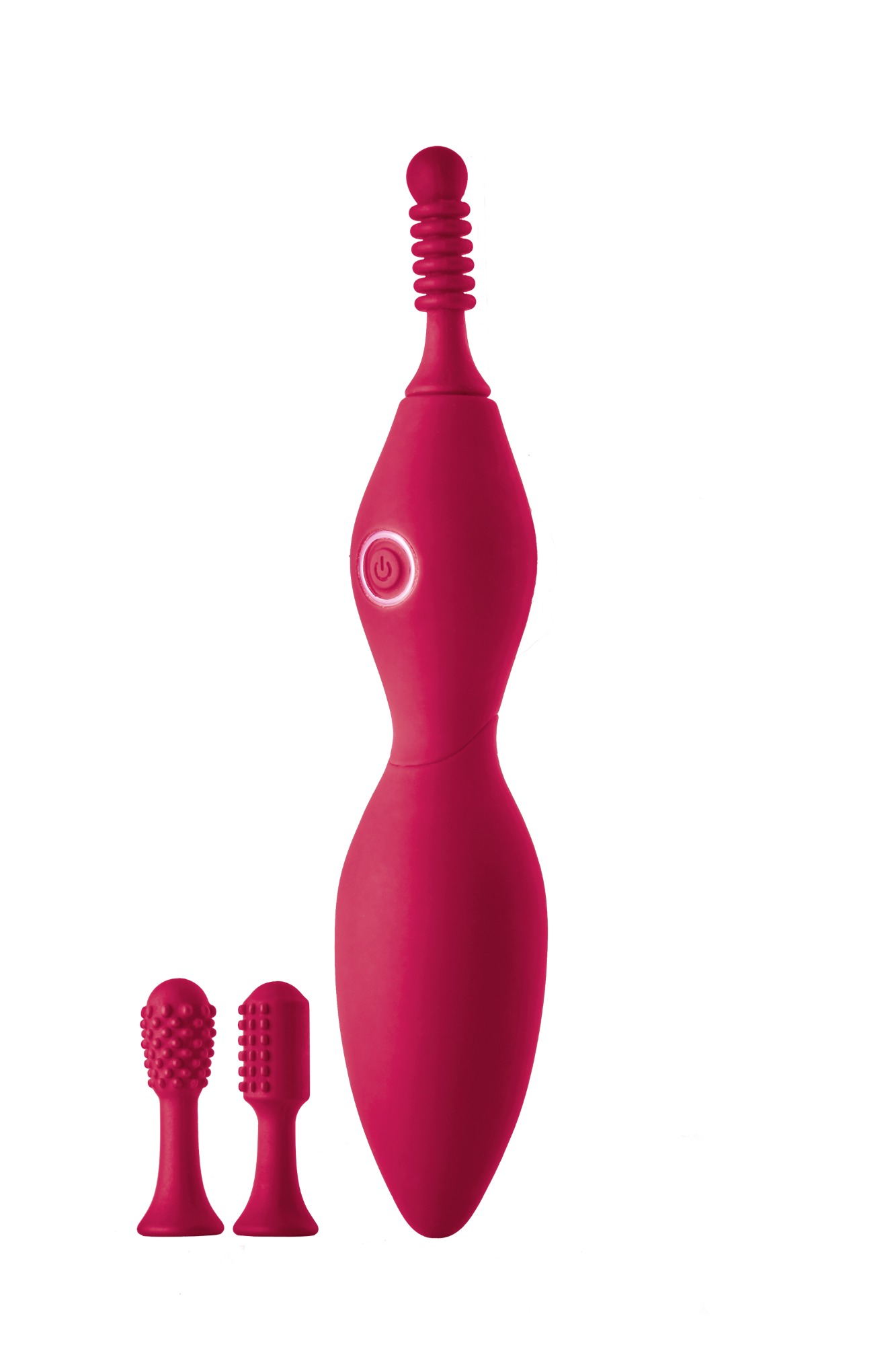 Vibrator Tip Verona+3 Accesorii Silicon 10 Moduri Vibratii USB Fuchsia 18.5 cm