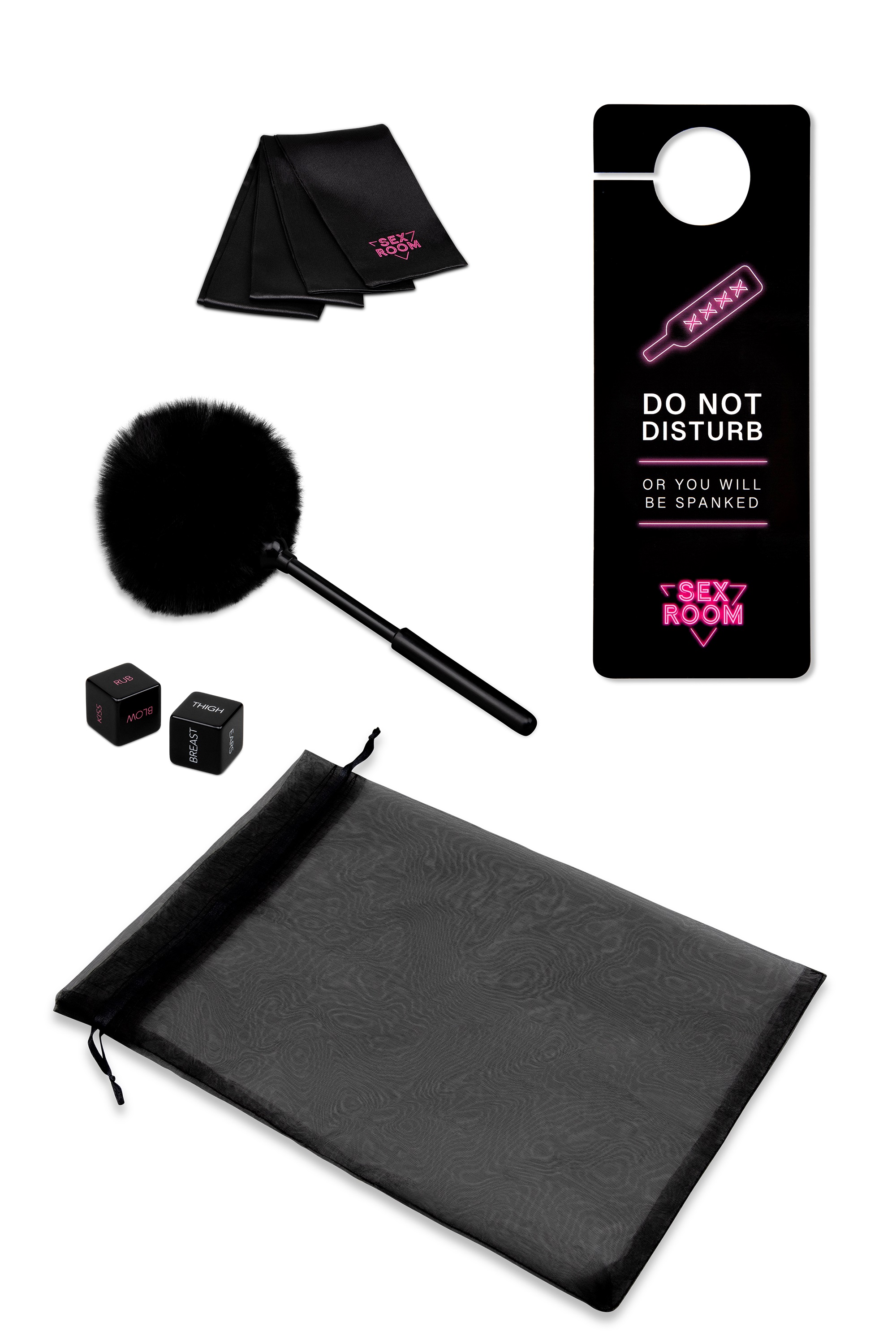 Sex Room Vibe Kit, 6 Piese, Negru/Roz, #3, Erotic24.ro