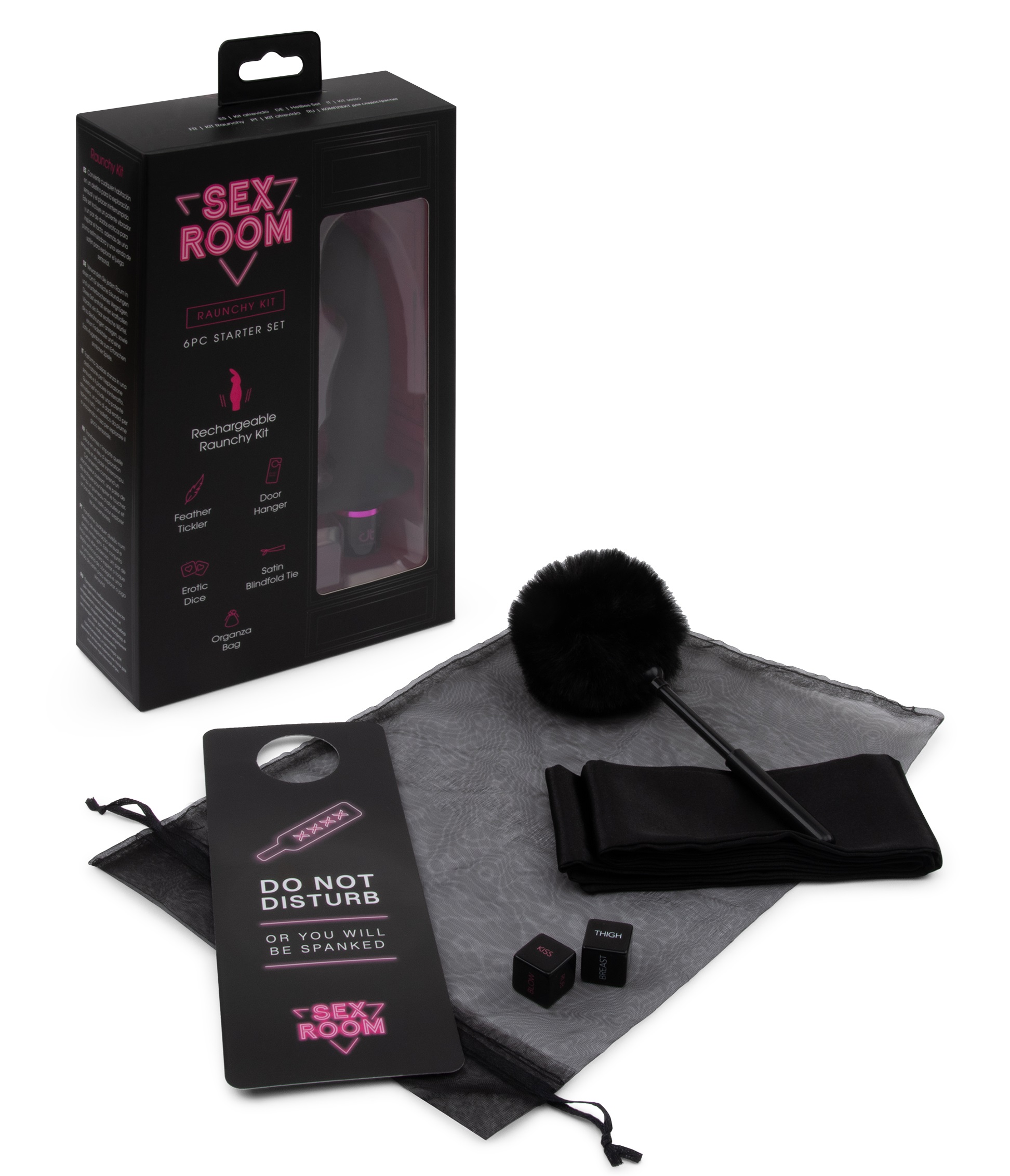 Sex Room Prostate Play Kit, 6 Piese, Negru/Roz, #15, Erotic24.ro