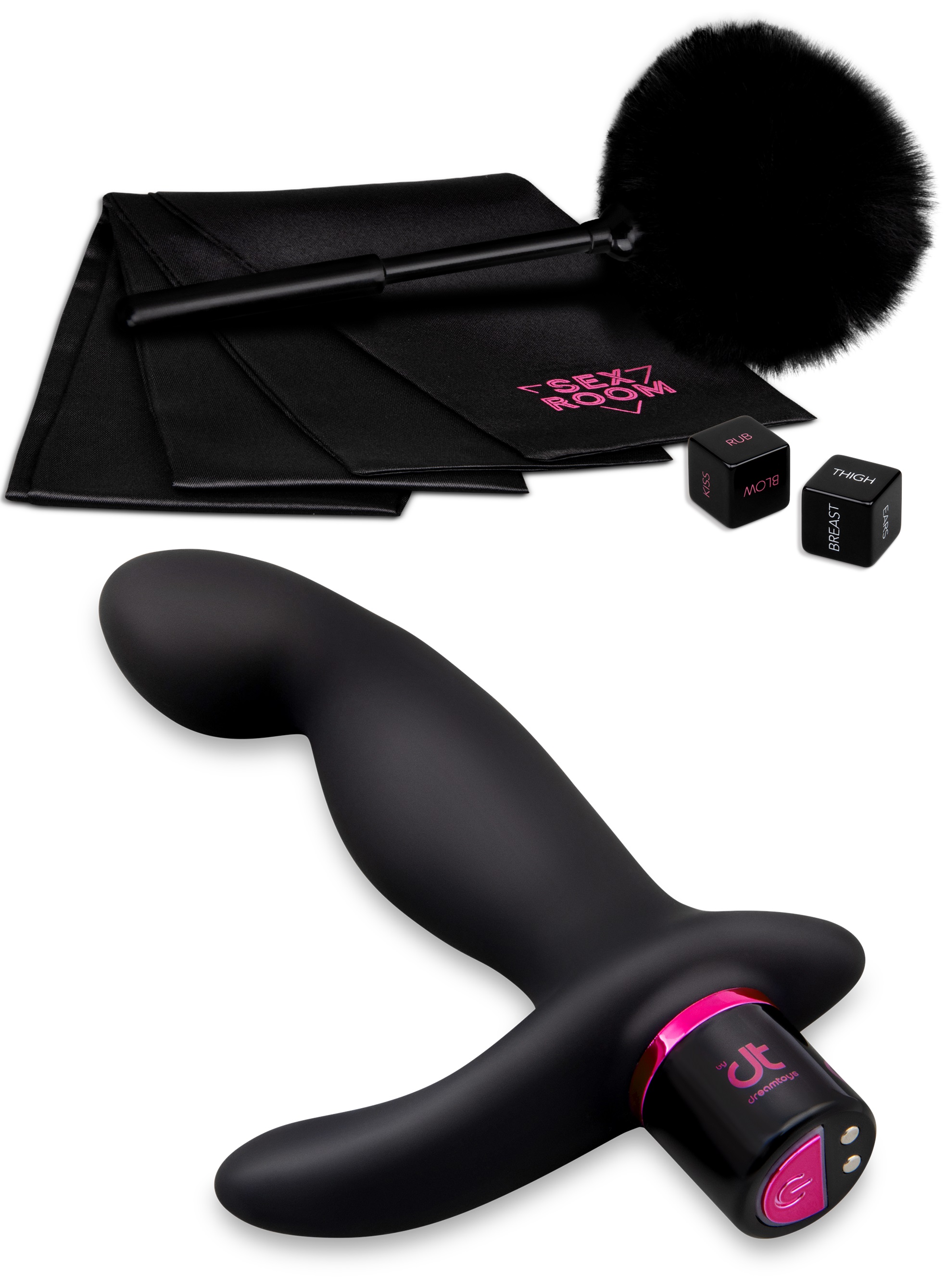 Sex Room Prostate Play Kit, 6 Piese, Negru/Roz