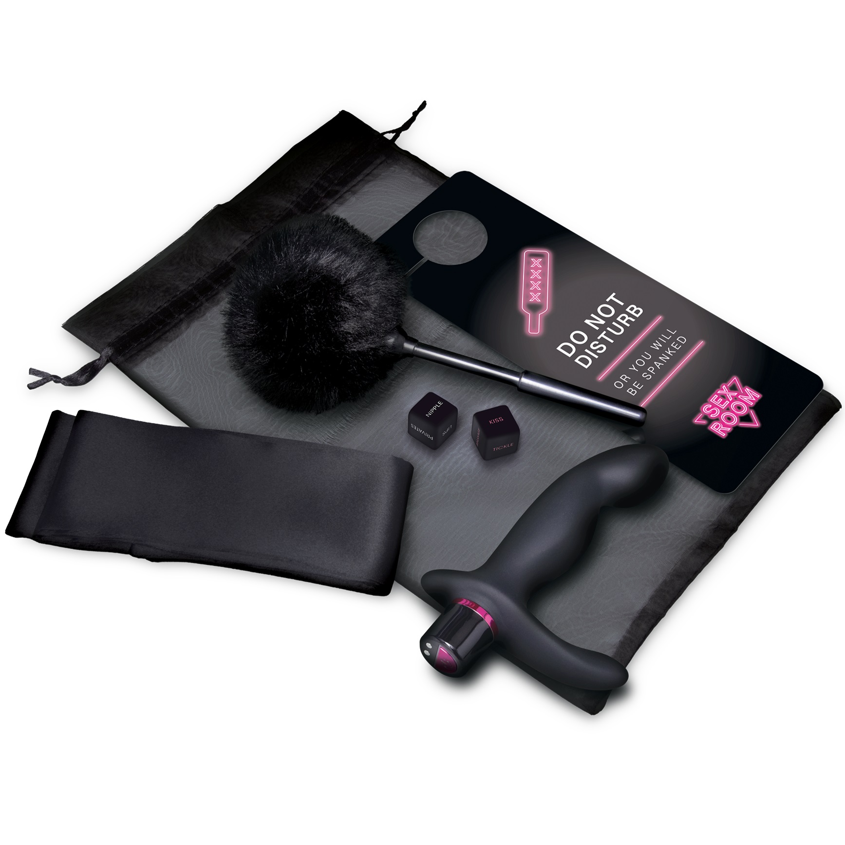 Sex Room Prostate Play Kit, 6 Piese, Negru/Roz, #2, Erotic24.ro
