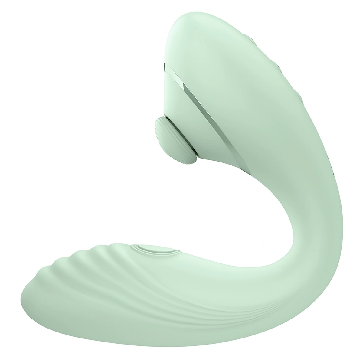 Stimulator Bendable Dual Tapping Vibe, Silicon, USB, Verde, 23 cm, #3, Erotic24.ro