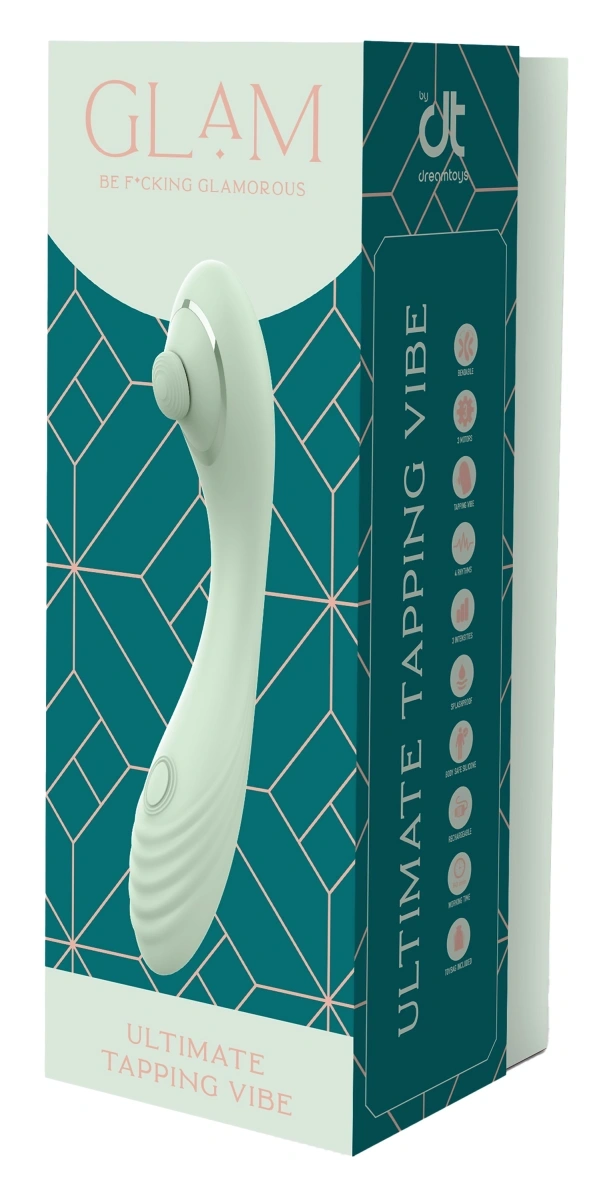 Stimulator Bendable Dual Tapping Vibe, Silicon, USB, Verde, 23 cm, #4, Erotic24.ro