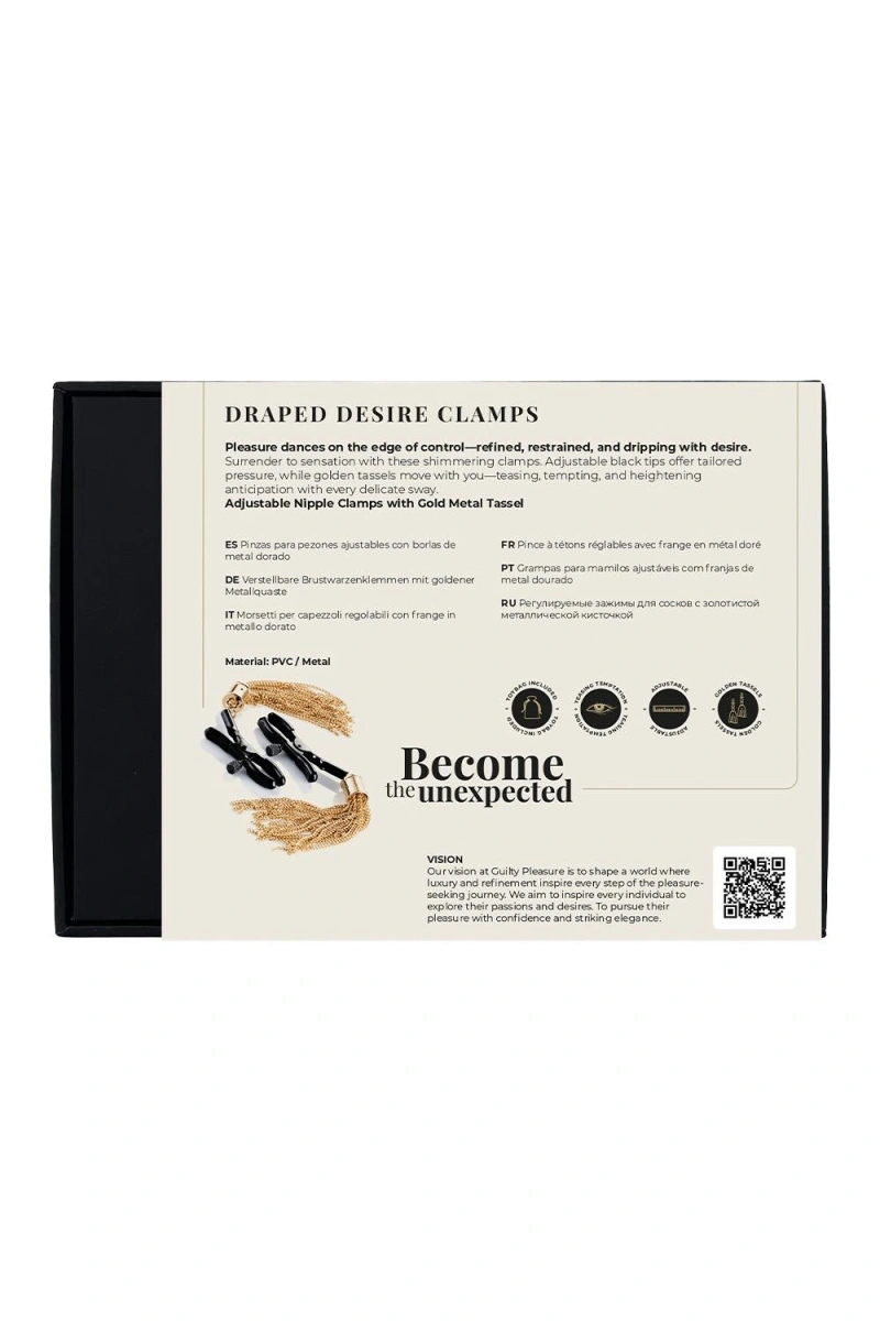 Clame de Sfarcuri Draped Desire Clamps, Guilty Pleasure, #10, Erotic24.ro