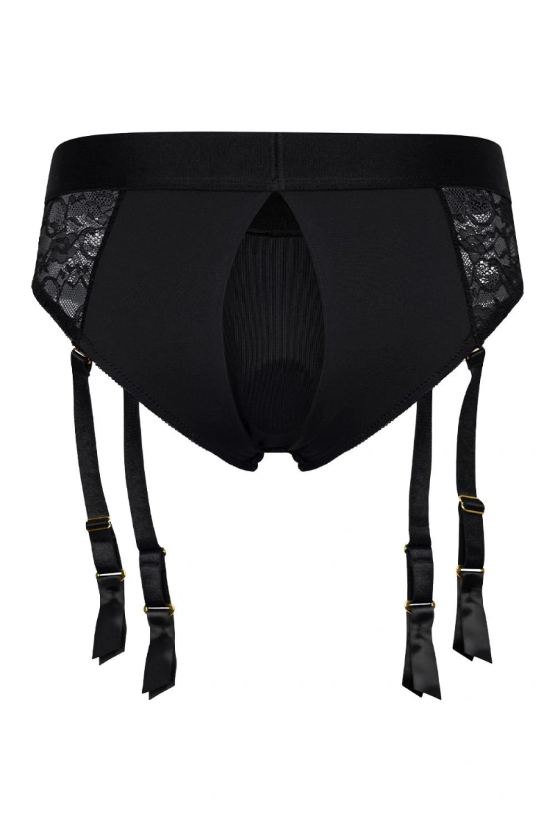 Reva Strap-on Bikini Marime M cu Dildo Inclus din Silicon, Negru, 15.5 cm, #6, Erotic24.ro