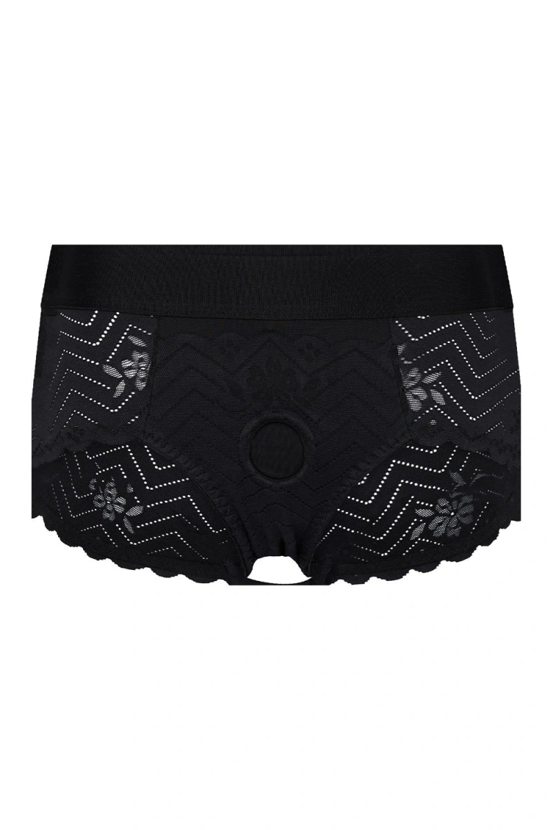 Phoenix Strap-on Boxeri Marime XL cu Dildo Inclus din Silicon, Negru, 15.5 cm, #3, Erotic24.ro