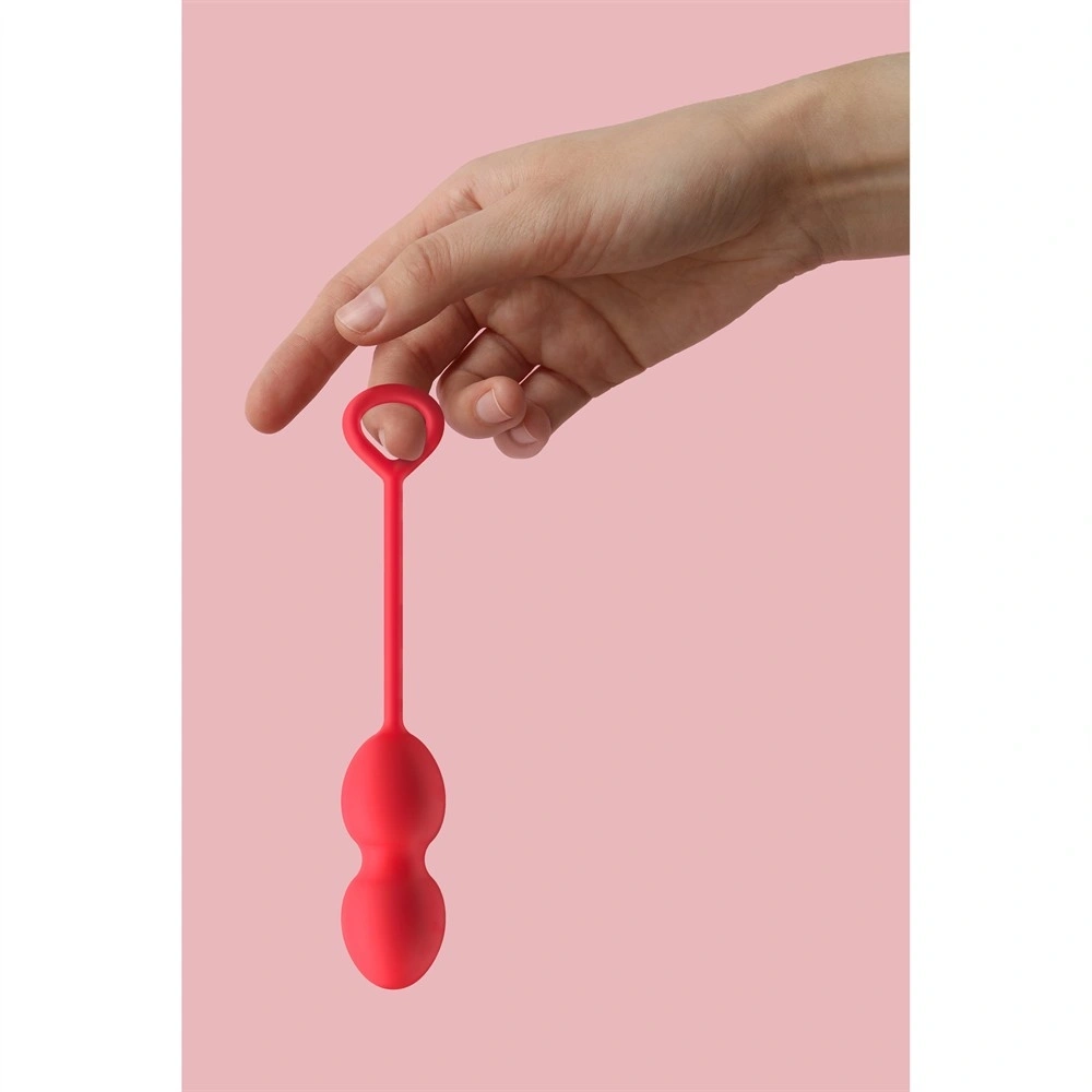 Bile Vaginale pentru Exercitii Kegel Playful Drops, Silicon, Rosu, 17.5 cm, Nr. 4, Erotic24.ro