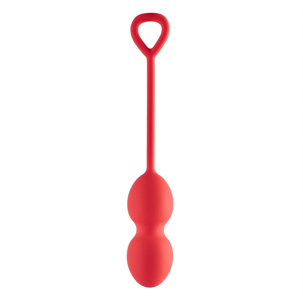 Bile Vaginale pentru Exercitii Kegel Playful Drops, Silicon, Rosu, 17.5 cm, Nr. 1, Erotic24.ro