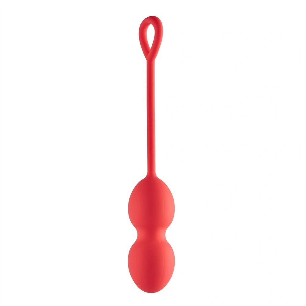 Bile Vaginale pentru Exercitii Kegel Playful Drops, Silicon, Rosu, 17.5 cm, Nr. 2, Erotic24.ro