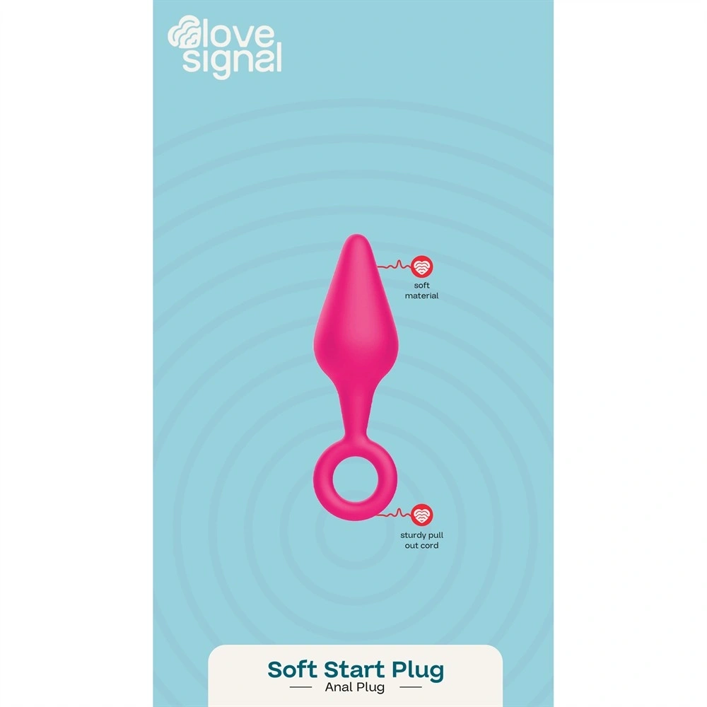 Dop Anal Soft Start Plug, Silicon, Roz, 9 cm, #4, Erotic24.ro