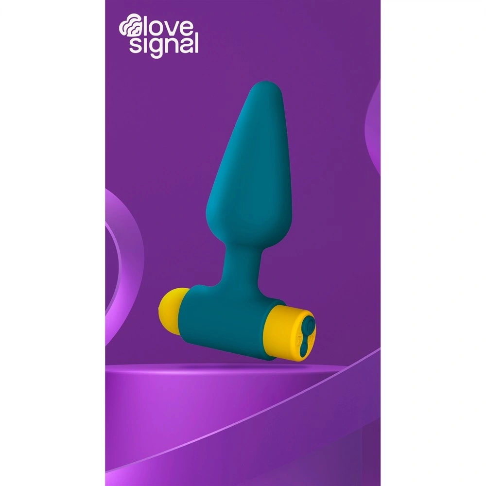 Vibrator Anal Wave Buzzer, 10 Moduri Vibratii, Silicon, USB, Verde, 10 cm, #7, Erotic24.ro