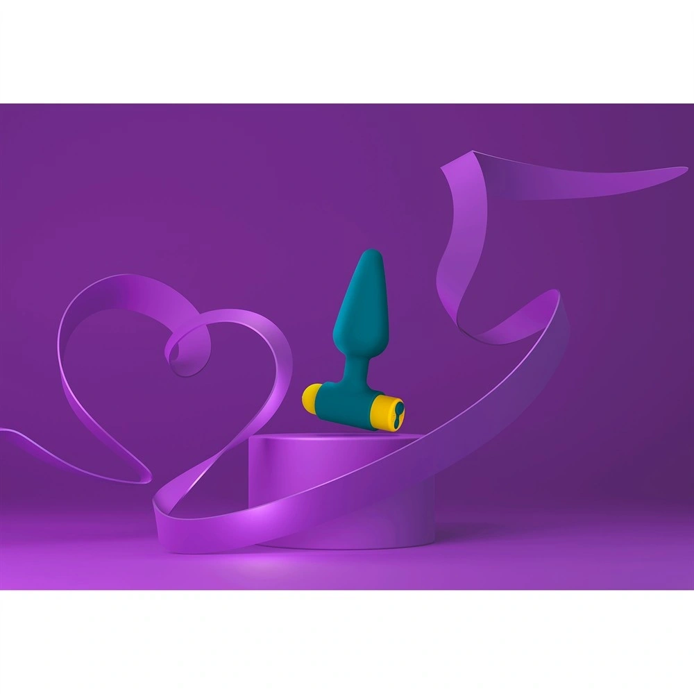 Vibrator Anal Wave Buzzer, 10 Moduri Vibratii, Silicon, USB, Verde, 10 cm, #9, Erotic24.ro