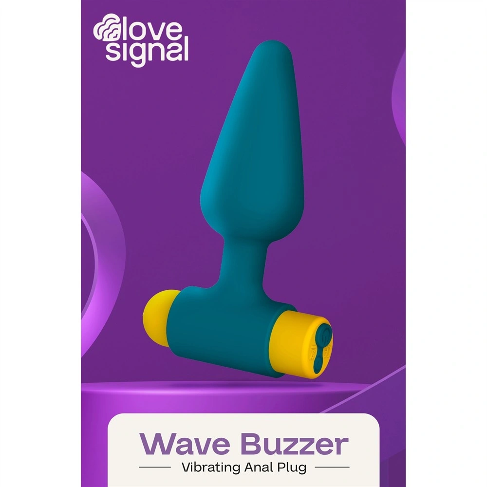 Vibrator Anal Wave Buzzer, 10 Moduri Vibratii, Silicon, USB, Verde, 10 cm, #8, Erotic24.ro