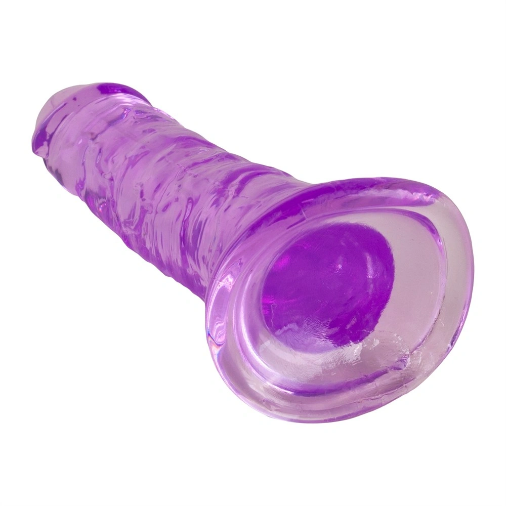 Dildo Realist Bubble Pop cu Ventuza, TPE, Mov, 18 cm, Nr. 3, Erotic24.ro