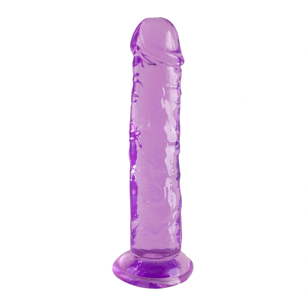 Dildo Realist Bubble Pop cu Ventuza, TPE, Mov, 18 cm, Nr. 2, Erotic24.ro