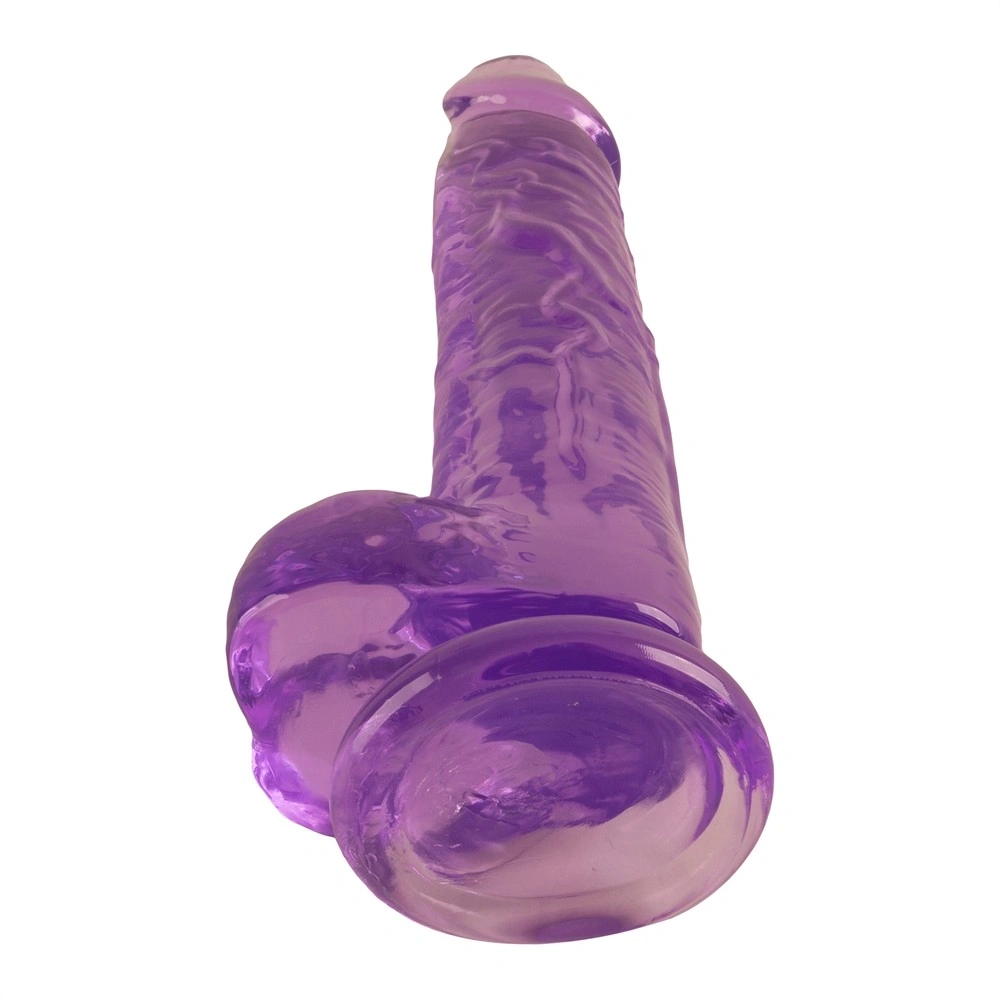 Dildo Realist Funky Fizz cu Ventuza, TPE, Mov, 19 cm, Nr. 6, Erotic24.ro