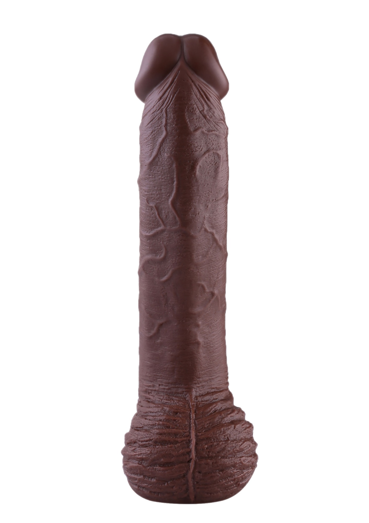 Dildo Realist Conectare KlicLok pentru Masini de Sex Hismith, Maro, 32 cm, #4, Erotic24.ro