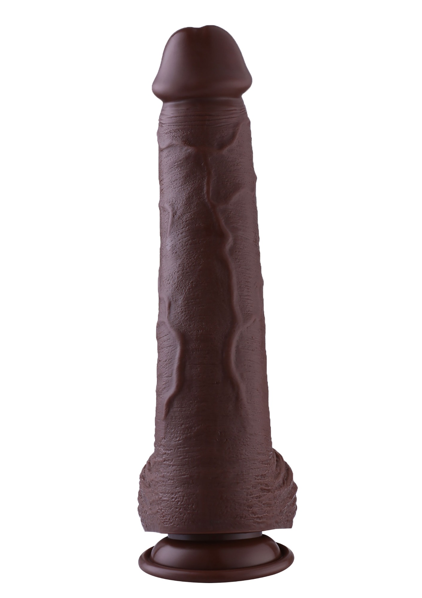 Dildo Realist Conectare KlicLok pentru Masini de Sex Hismith, Maro, 32 cm, #2, Erotic24.ro