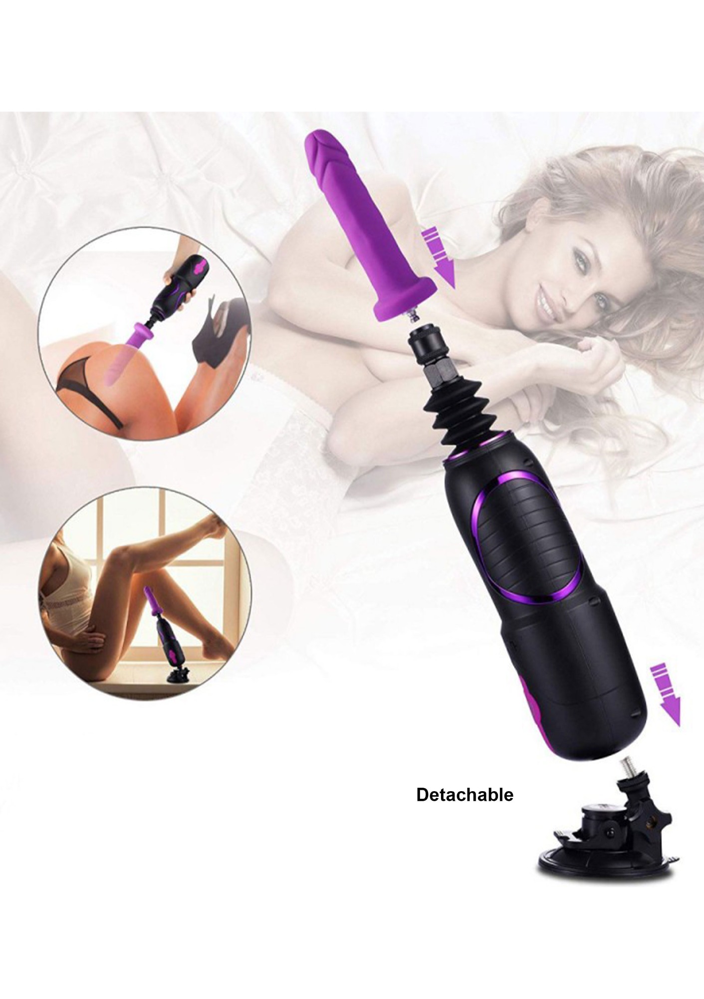 Masina de Sex Premium Travel Fuck Machine Wireless 2.0 Hismith, Remote Control, Bluetooth, #6, Erotic24.ro