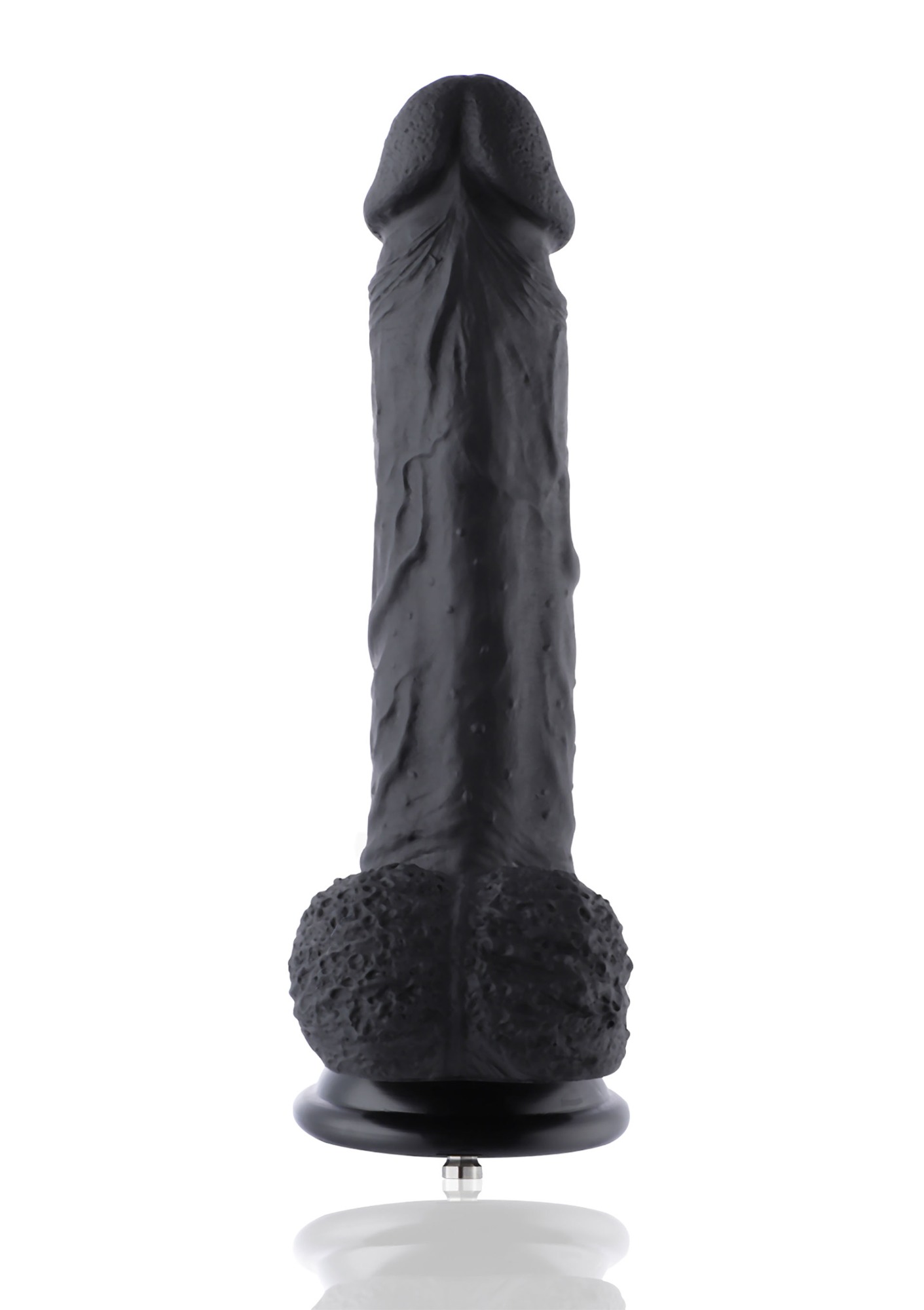 Dildo Realist Conectare KlicLok pentru Masini de Sex Hismith, Negru, 20 cm, #5, Erotic24.ro