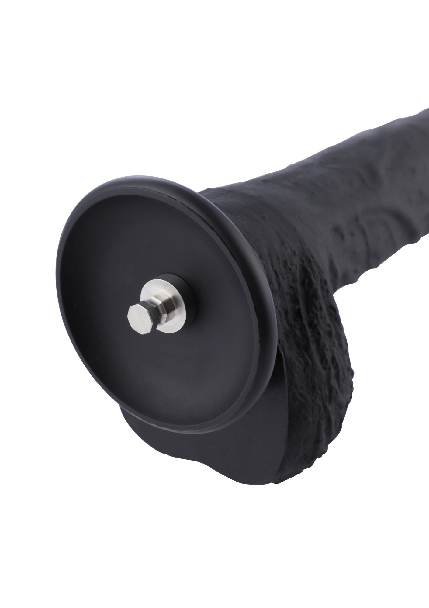 Dildo Realist Conectare KlicLok pentru Masini de Sex Hismith, Negru, 20 cm, #2, Erotic24.ro