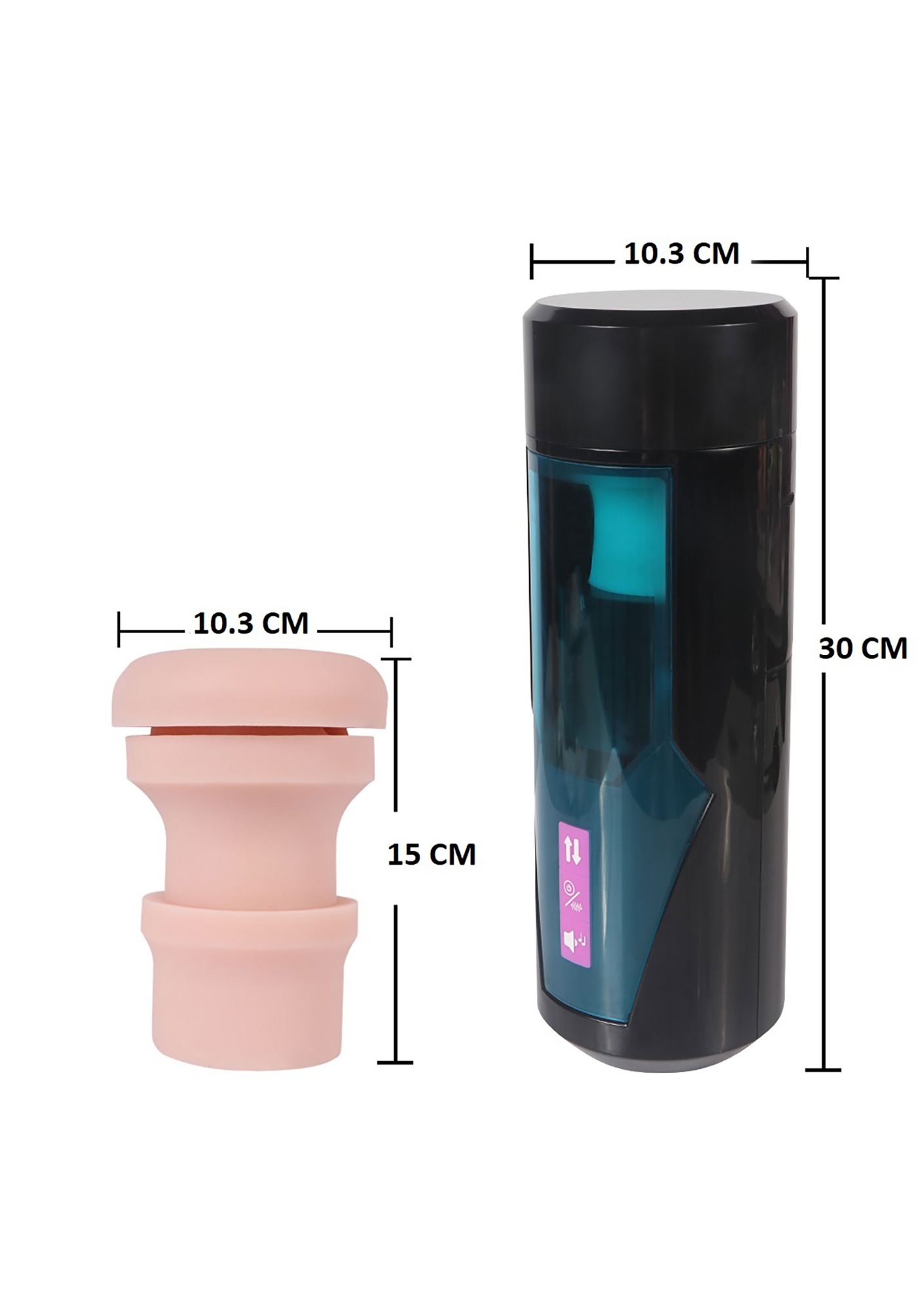 Masturbator 9 Moduri Impingere, 10 Moduri Vibratii, Conectare KlicLok pentru Masini de Sex Hismith, #8, Erotic24.ro