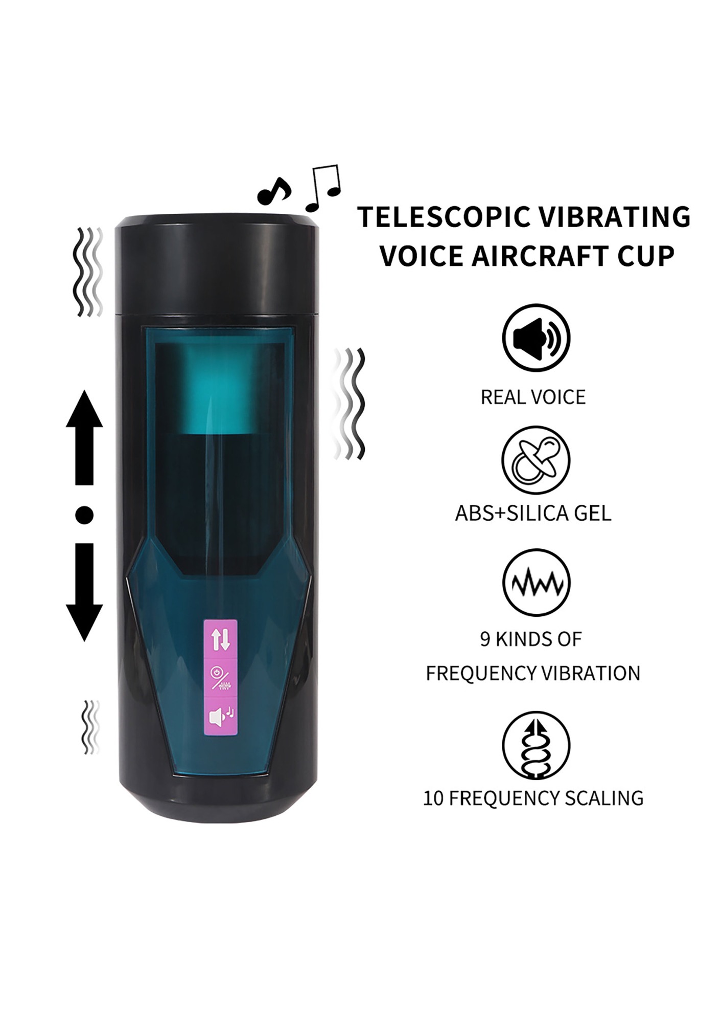 Masturbator 9 Moduri Impingere, 10 Moduri Vibratii, Conectare KlicLok pentru Masini de Sex Hismith, #3, Erotic24.ro